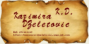 Kazimira DŽeletović vizit kartica